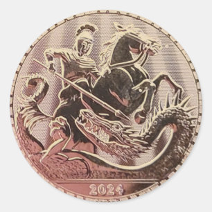 2024 Sint-Joris legt de Drakenmunt neer Ronde Sticker