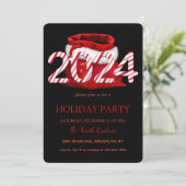 2024 Sinterklaas, sneeuwvlokken elegant chic Kaart (Staand voorkant)