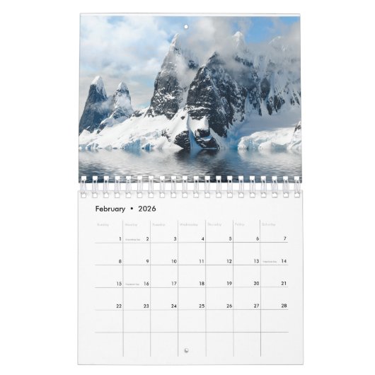 2024 Sneeuwbergen Liefhebbers Kalender (Feb 2026)