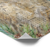 2024 Snowy Owl Maandelijks Kalender Poster (Hoek)