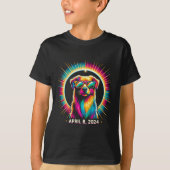 2024 Solar Eclipse Hond Dragen Solar Eclipse Glas T-shirt (Voorkant)