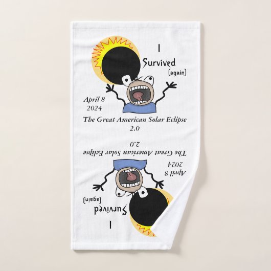 2024 Solar Eclipse Survival Edition Bad Handdoek (Handdoek)