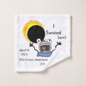 2024 Solar Eclipse Survival Edition Bad Handdoek (Wasdoekje)