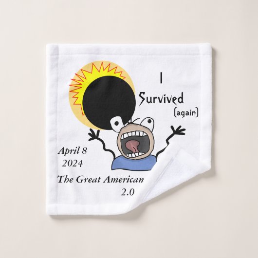 2024 Solar Eclipse Survival Edition Bad Handdoek (Wasdoekje)