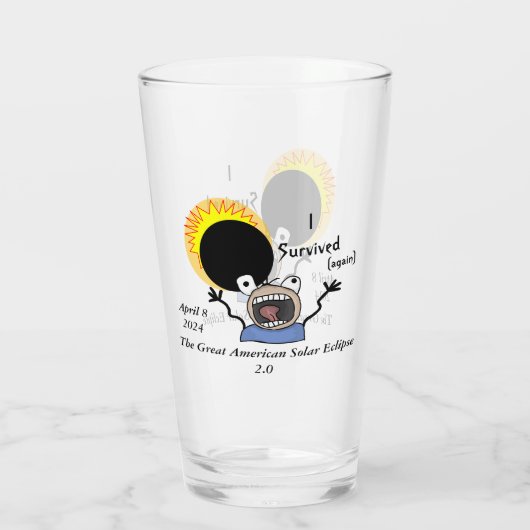 2024 Solar Eclipse Survival Edition Glas (Achterkant)