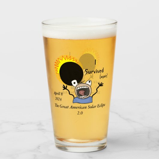 2024 Solar Eclipse Survival Edition Glas (Voorkant gevuld)
