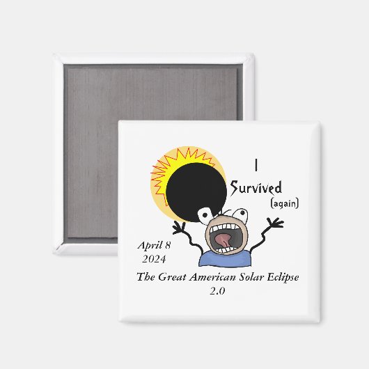 2024 Solar Eclipse Survival Edition Magneet (Voorkant / Achterkant)