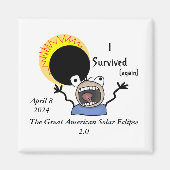 2024 Solar Eclipse Survival Edition Magneet (Voorkant)