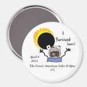 2024 Solar Eclipse Survival Edition Magneet (Voorkant / Achterkant)