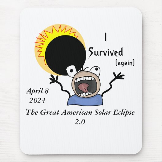2024 Solar Eclipse Survival Edition Muismat (Voorkant)