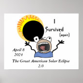 2024 Solar Eclipse Survival Edition Poster (Voorkant)