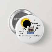 2024 Solar Eclipse Survival Edition Ronde Button 5,7 Cm (Voorkant /achterkant)