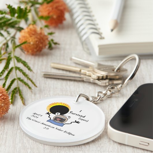 2024 Solar Eclipse Survival Edition Sleutelhanger (Voorkant Rechts)