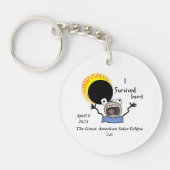 2024 Solar Eclipse Survival Edition Sleutelhanger (Voorkant)
