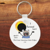 2024 Solar Eclipse Survival Edition Sleutelhanger (Voorkant)