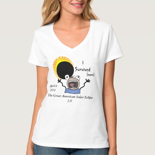 2024 Solar Eclipse Survival Edition T-shirt (Voorkant)