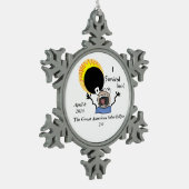 2024 Solar Eclipse Survival Edition Tin Sneeuwvlok Ornament (Links)