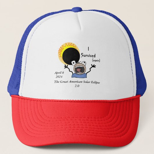 2024 Solar Eclipse Survival Edition Trucker Pet (Voorkant)