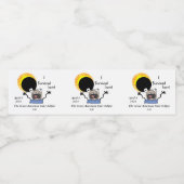 2024 Solar Eclipse Survival Edition Waterfles Etiket (Enkel label)