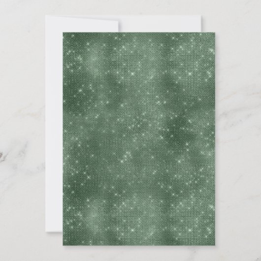 2024 Sparkly Sage Groene Glam Arch Afstuderen Kaart (Achterkant)