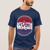 2024 Stem op de Rood, Wit en Blauw Stem Ster T-shirt (Voorkant)