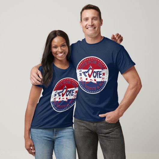 2024 Stem op de Rood, Wit en Blauw Stem Ster T-shirt (Unisex)