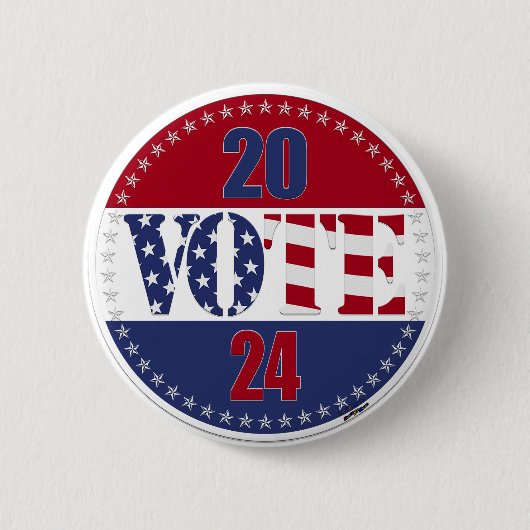 2024 STEMMING VS Vlag Ronde Button 5,7 Cm (Voorkant)