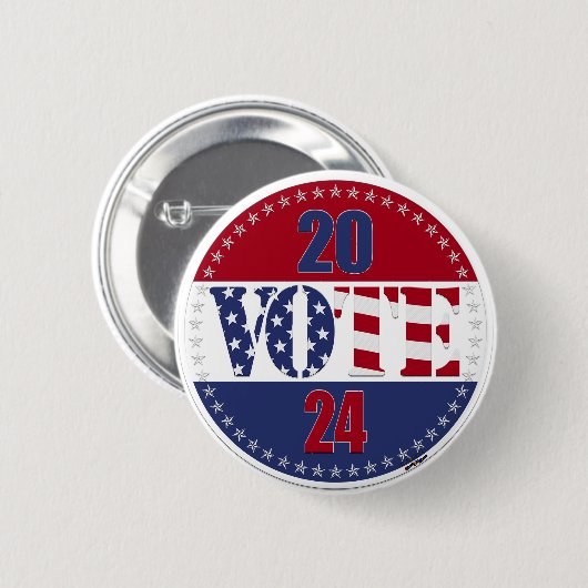 2024 STEMMING VS Vlag Ronde Button 5,7 Cm (Voorkant /achterkant)