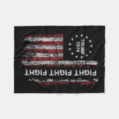 2024 Strijd - Trump President Verkiezing Fleece Deken (Voorkant (Horizontaal))