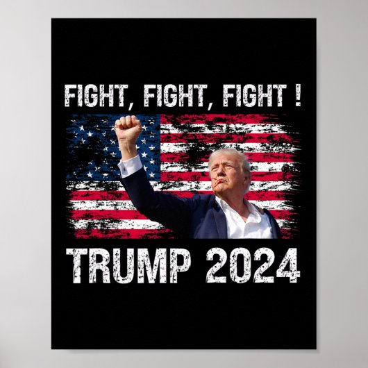 2024 Strijd - Trump President Verkiezing Poster (Voorkant)