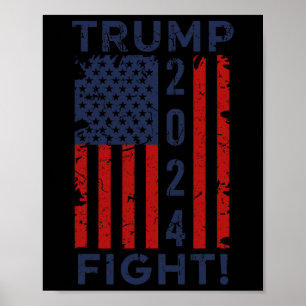 2024 Strijd - Trump President Verkiezing Poster