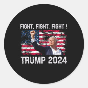 2024 Strijd - Trump President Verkiezing Ronde Sticker