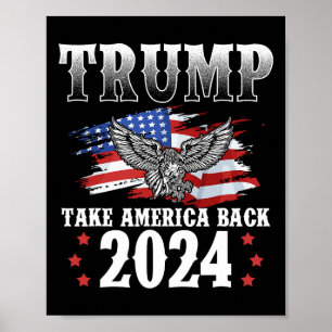 2024 Take America Back Amerikaanse vlag Trump 2024 Poster