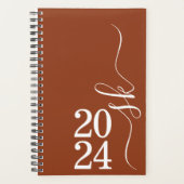 2024 Terracotta Monogram Persoonlijke Weekplanner Planner (Voorkant)