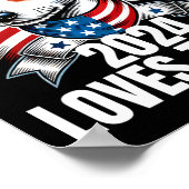 2024 Terrier Dog USA vlag Zelfs mijn hond houdt va Poster (Hoek)