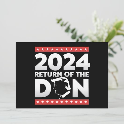 2024 Terugkeer van de Don Trump 45 47 US President Kaart (Staand voorkant)