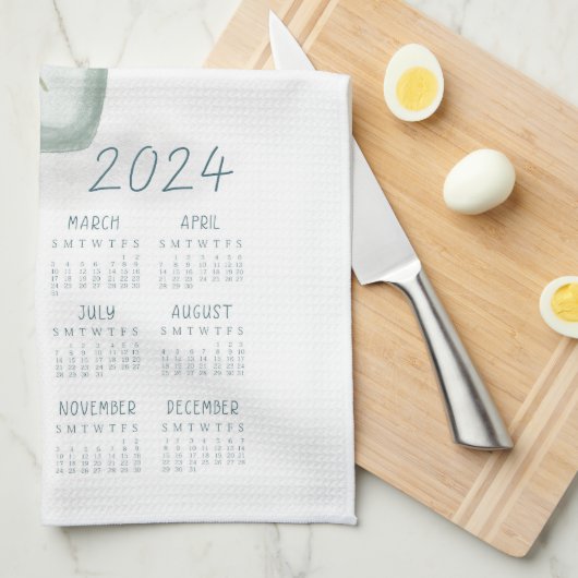 2024 Theedoek Kalender Keukenschaal Handdoek (Quarter Fold)