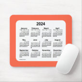 2024 Tomato Red Calendar van Janz Muismat (Met muis)