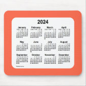 2024 Tomato Red Calendar van Janz Muismat (Voorkant)