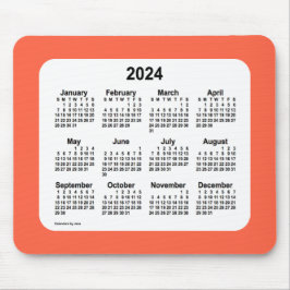 2024 Tomato Red Calendar van Janz Muismat