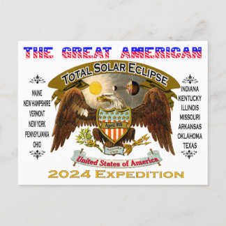 2024 Totaal Solar Eclipse Briefkaart