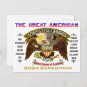 2024 Totaal Solar Eclipse Briefkaart (Voorkant / Achterkant)