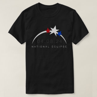 2024 Totaal Solar Eclipse Tour-stijl T-shirt