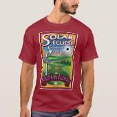 2024 Totaal zonne-eclips kruispunt T-shirt (Voorkant)