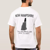 2024 Totaal zonne-energie New Hampshire T-Shirt (Achterkant)