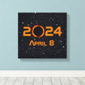 2024 Totaal zonnecrispdatum Starry Sky Canvas Afdruk (Insitu (Houten vloer))