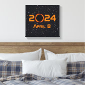 2024 Totaal zonnecrispdatum Starry Sky Canvas Afdruk (Insitu (Slaapkamer))