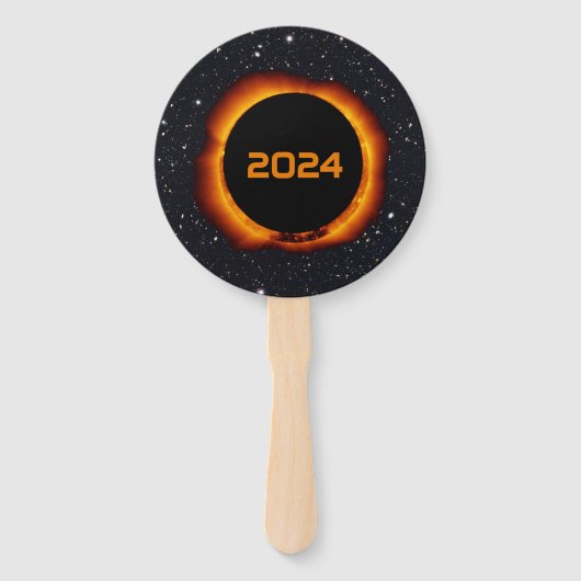 2024 Totaal zonnecrispdatum Starry Sky Handwaaier (Voorkant)