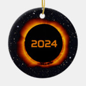 2024 Totaal zonnecrispdatum Starry Sky Keramisch Ornament (Voorkant)
