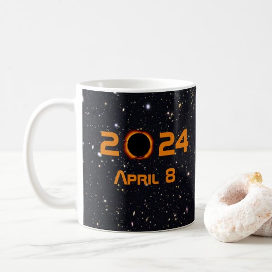 2024 Totaal zonnecrispdatum Starry Sky Koffiemok (Met donut)